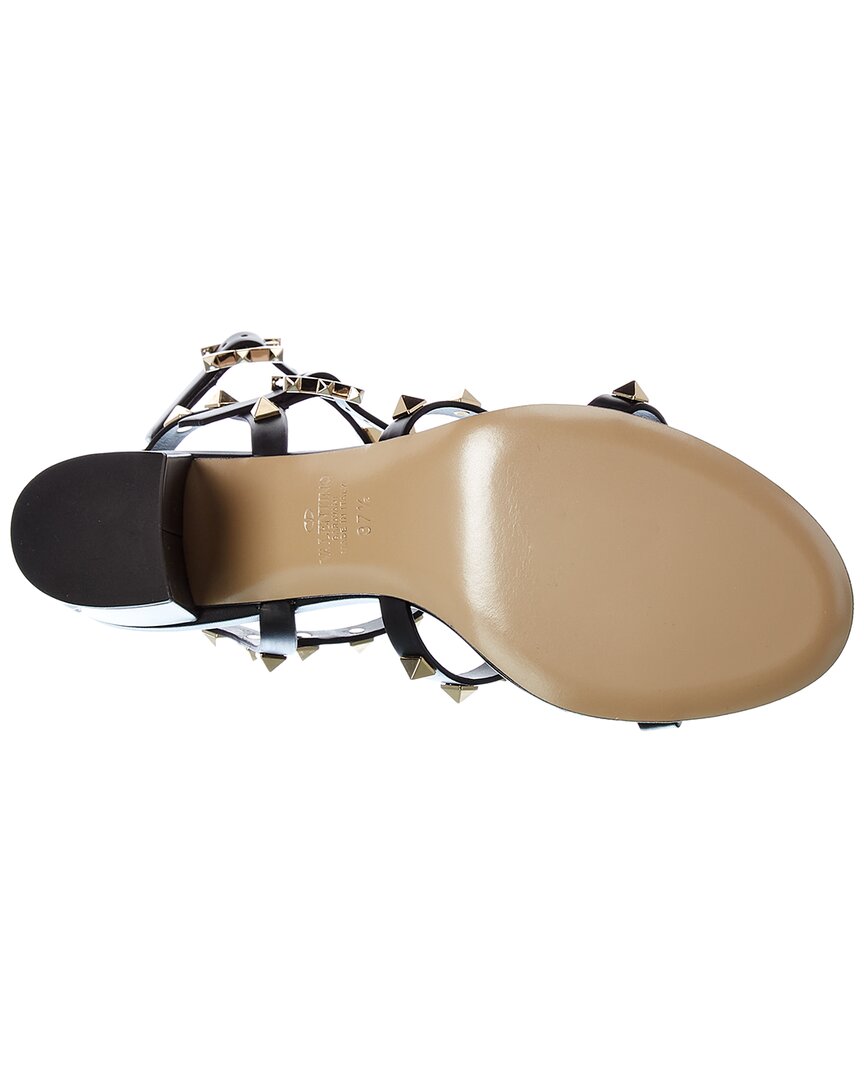 Valentino Rockstud Caged 60 Leather Ankle Strap Sandal