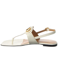 Valentino Vlogo Signature Leather Sandal
