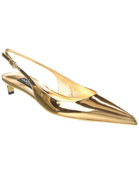 Dolce & Gabbana Leather Slingback Pump 36 Gold