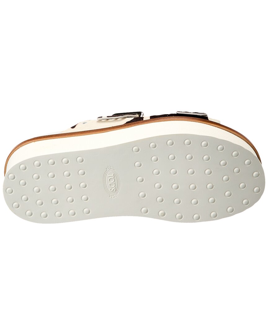 Tod’S Logo Haircalf Platform Sandal