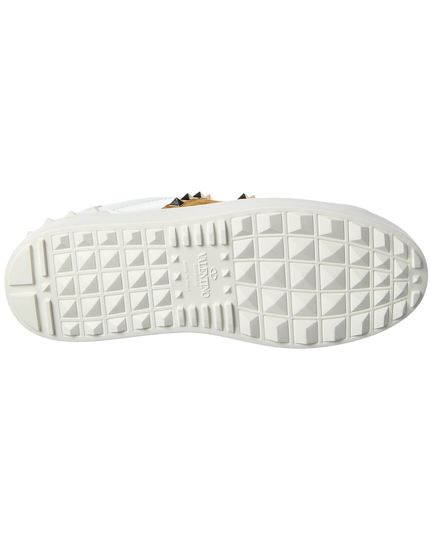 Valentino Rockstud Untitled Leather & Suede Sneaker