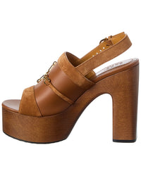 Gucci Gucci Horsebit Suede & Leather Platform Sandal