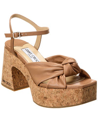 Jimmy Choo Jimmy Choo Heloise 95 Leather Wedge Sandal