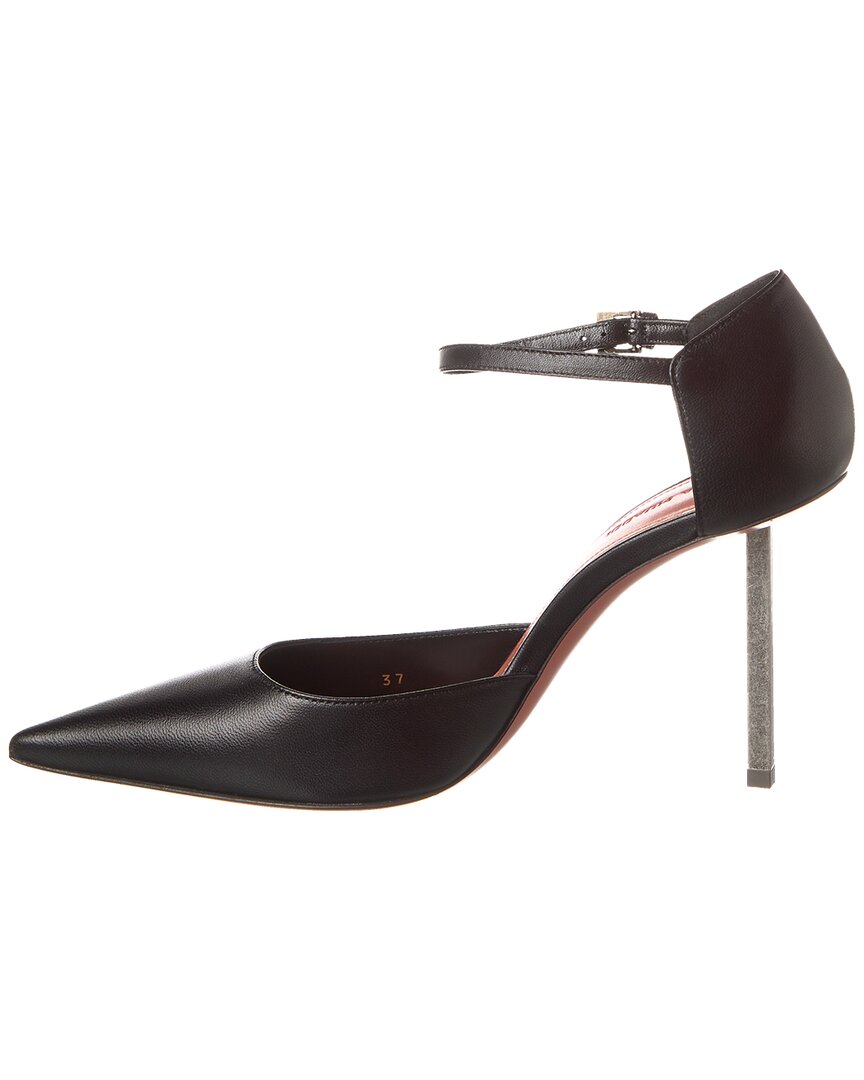 Amina Muaddi Angelica 95 Leather Pump