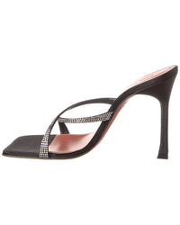 Amina Muaddi Adriana Crystal 105 Satin Sandal