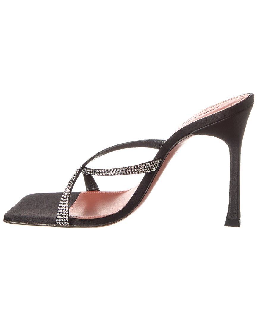 Amina Muaddi Adriana Crystal 105 Satin Sandal