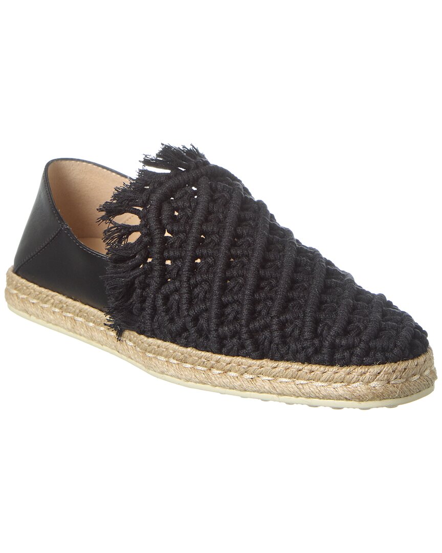 Tods Gommino Crochet & Leather Loafer