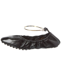 Fendi Filo Leather Ballerina Flat