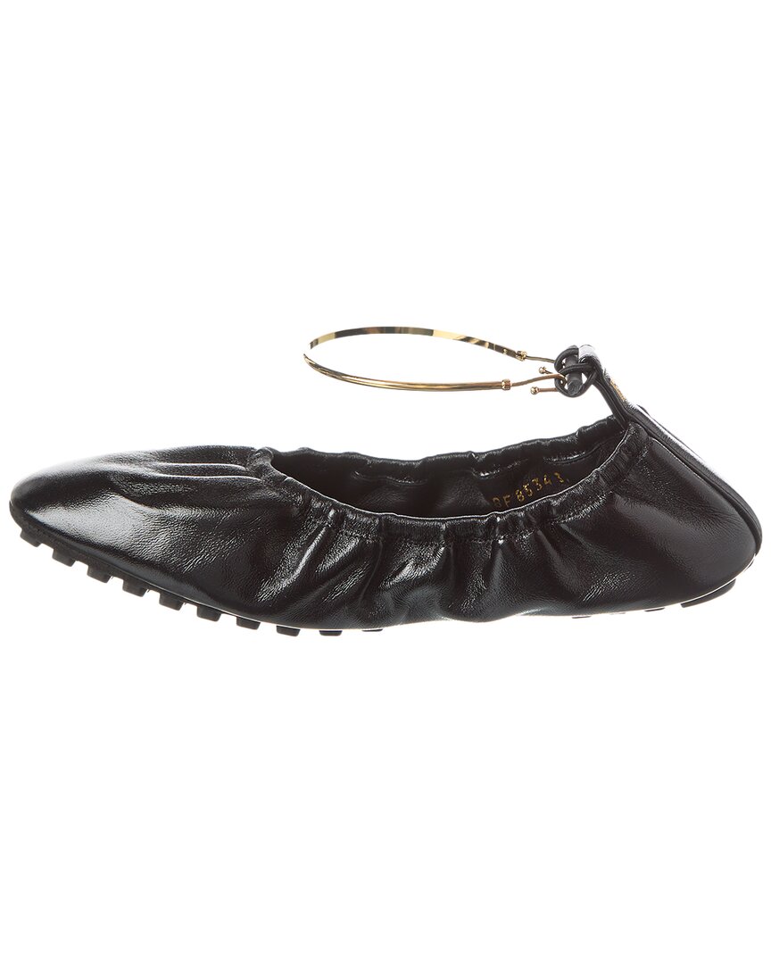 Fendi Filo Leather Ballerina Flat