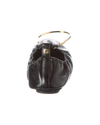 Fendi Filo Leather Ballerina Flat