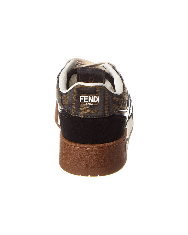 Fendi Match Jacquard & Suede Sneaker