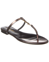 Saint Laurent Cassandra Leather Sandal
