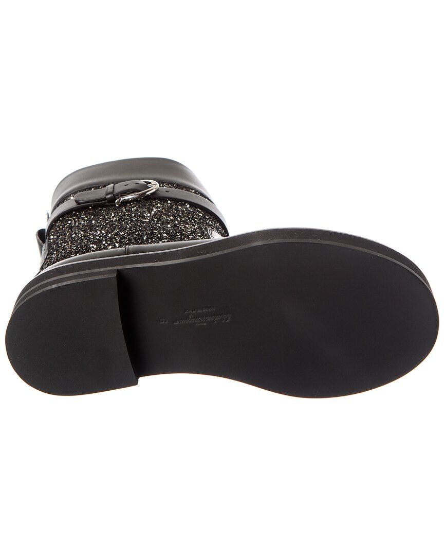 Ferragamo Ean Leather & Glitter Boot