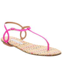 Aquazzura Almost Bare Raffia Sandal Pink