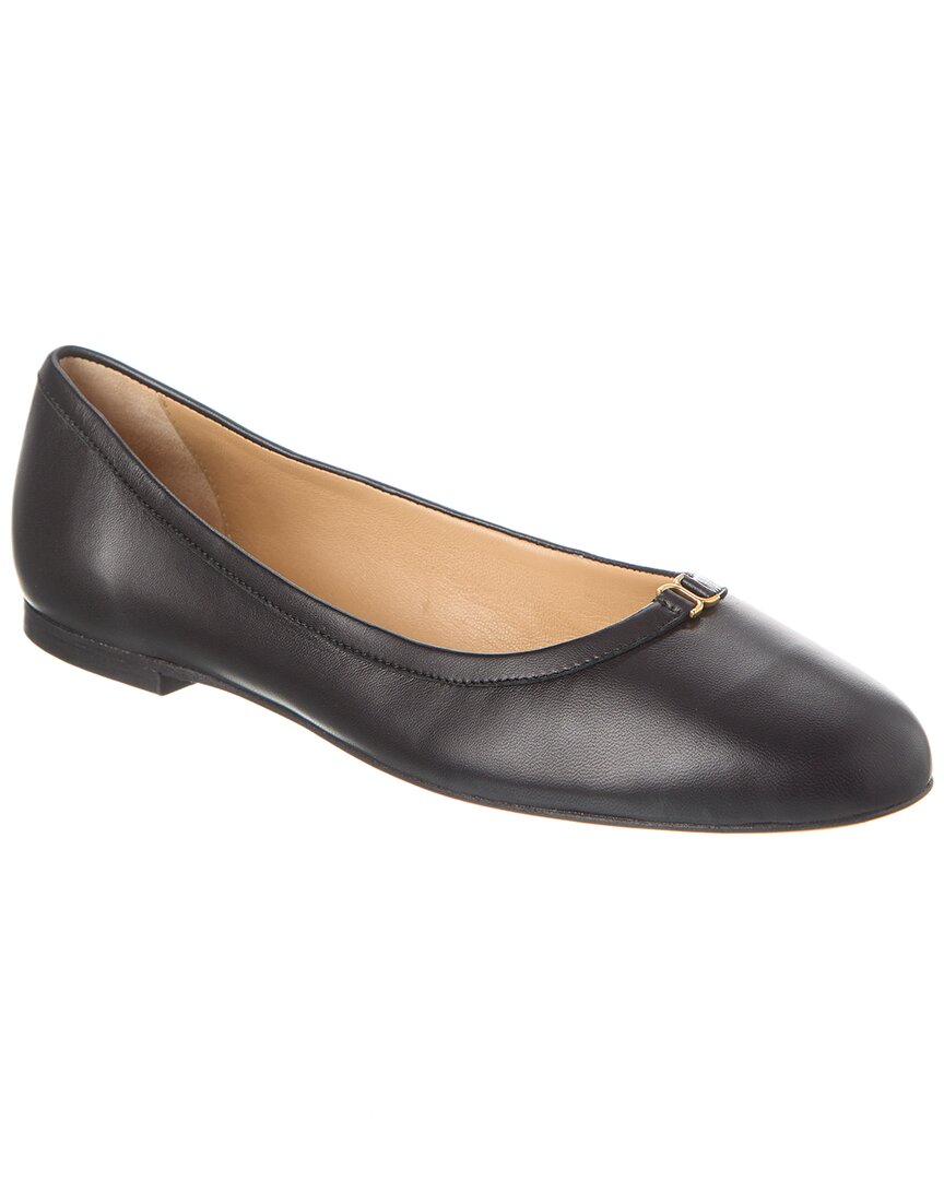 Chloé Lauren Leather Ballerina Flat Black