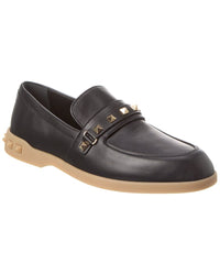 Valentino Leisure Flows Leather Loafer 39 Black