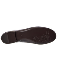 Burberry Burberry Check Trim Leather Ballerina Flat