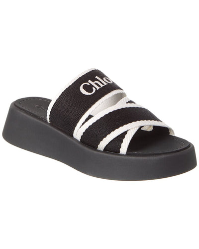 Chloé Mila Canvas Platform Sandal