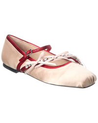 Jimmy Choo Loli Satin Ballerina Flat