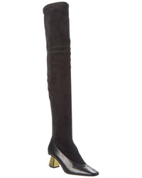 Lanvin M&E Suede Over-The-Knee Boot 36 Black
