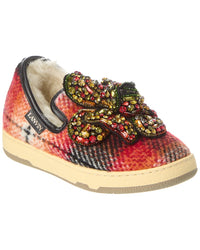 Lanvin Cosy Wool Slipper Red 35