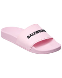 Balenciaga Logo Pool Rubber Slide