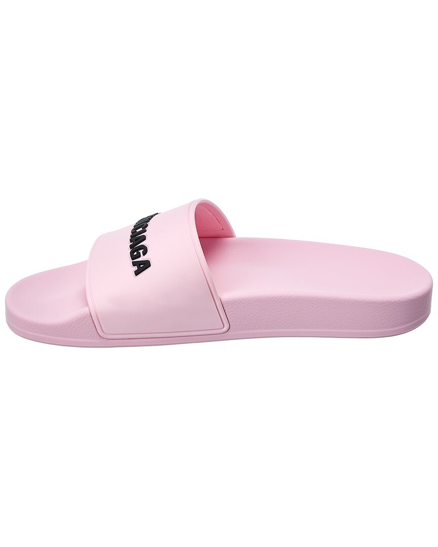 Balenciaga Logo Pool Rubber Slide