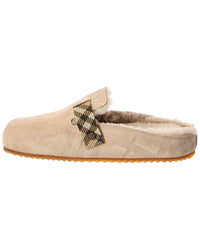 Burberry Burberry Check Urchin Suede Mule