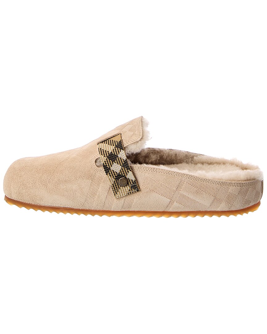 Burberry Burberry Check Urchin Suede Mule