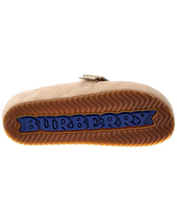 Burberry Burberry Check Urchin Suede Mule