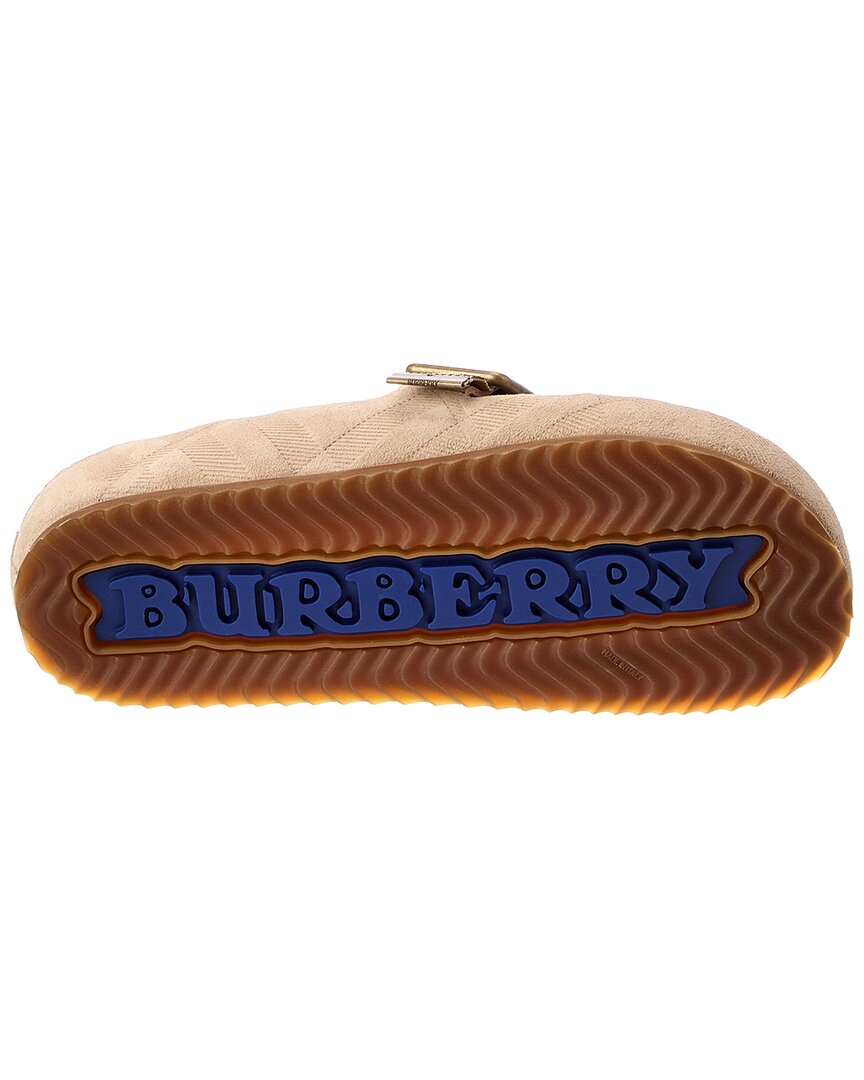 Burberry Burberry Check Urchin Suede Mule