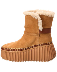 Chloé Chloé Nama Suede & Shearling Bootie