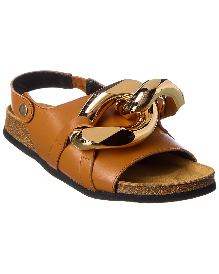 Jw Anderson Chain Leather Sandal Brown Multi 36