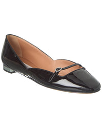 Aquazzura Soul Sister Patent Ballerina Flat Black