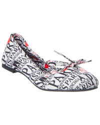 Balenciaga Logo Satin Ballet Flat