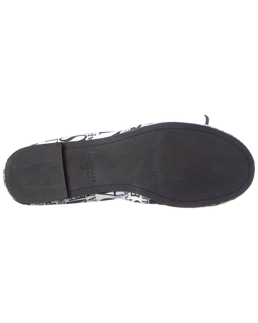 Balenciaga Logo Satin Ballet Flat