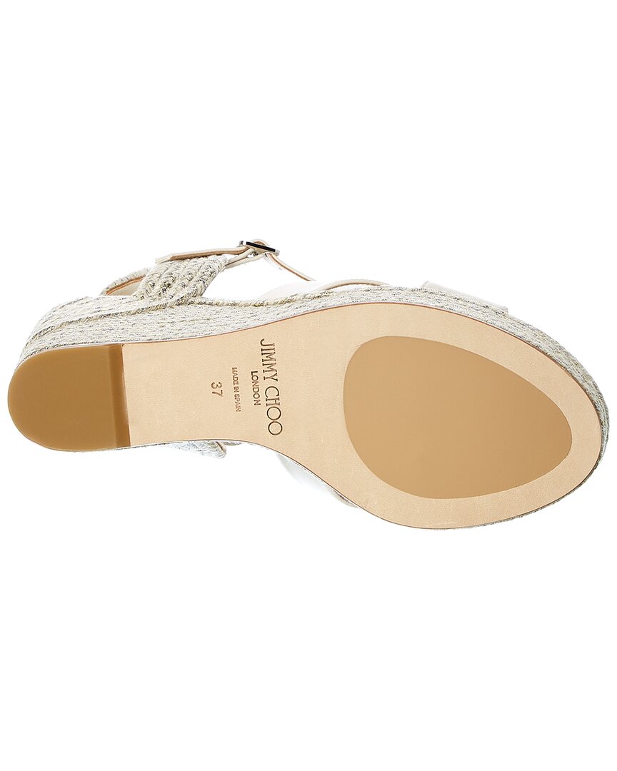 Jimmy Choo Dellena 100 Leather Wedge Sandal