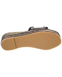 Valentino Rockstud 60 Leather Wedge Sandal