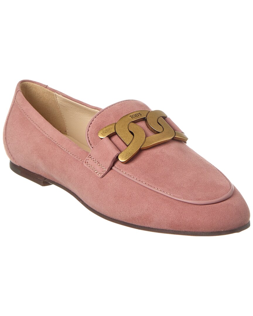 Tod’S Kate Suede & Leather Loafer Pink