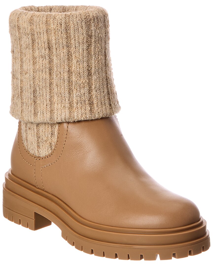 Gianvito Rossi Gianvito Rossi Tenney 20 Knit & Leather Boot