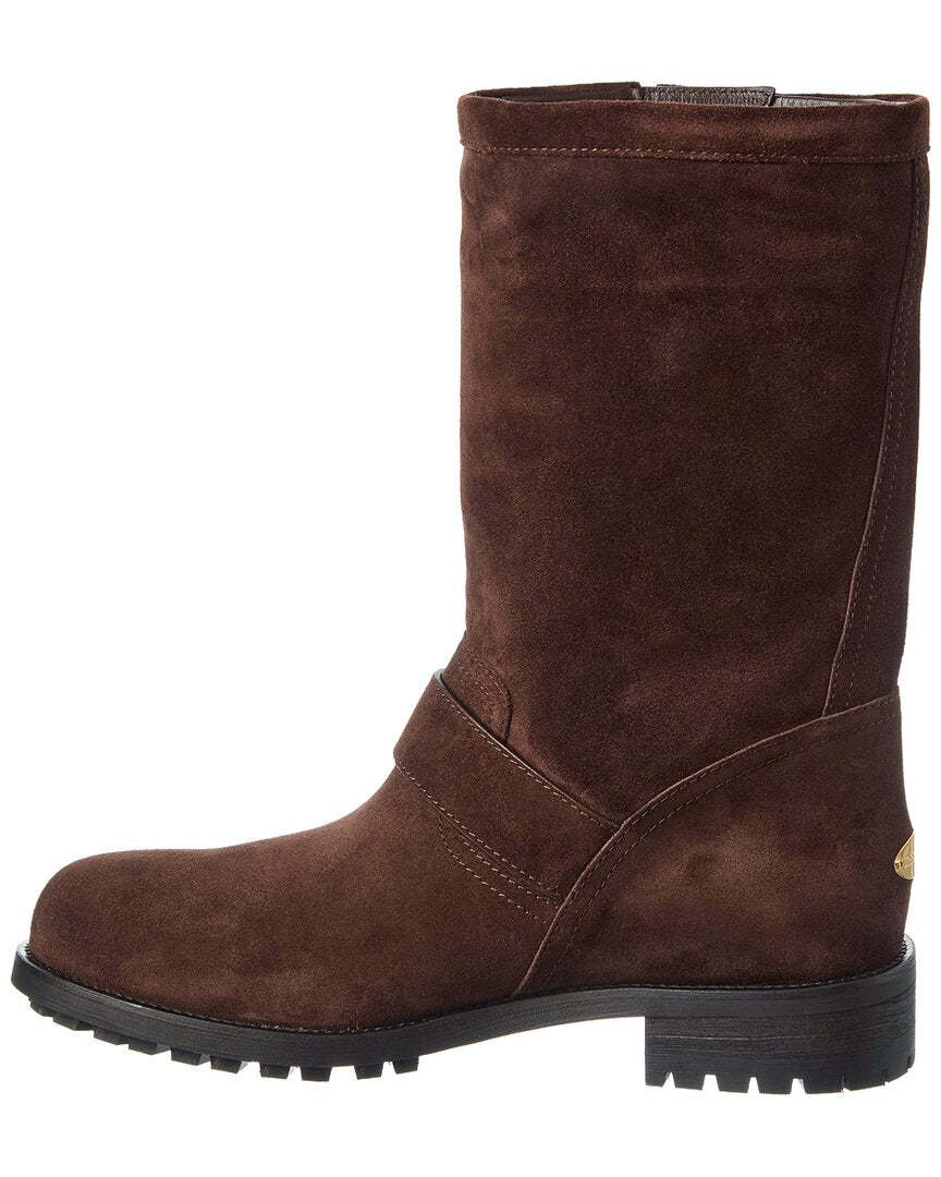 Dnu Pack Jimmy Choo Biker Mid Suede Boot