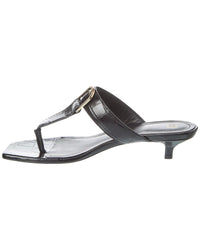 Toteme Croc-Embossed Leather Sandal