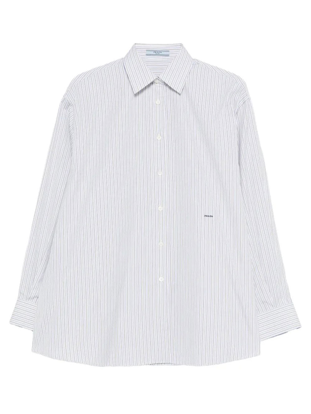 Prada Women Double-Stripe Cotton Poplin Shirt