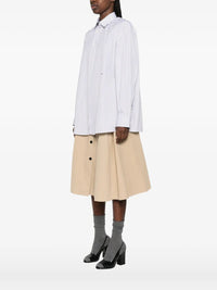Prada Women Double-Stripe Cotton Poplin Shirt