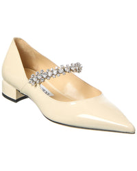 Jimmy Choo Bing Pump Patent Ballet Flat White