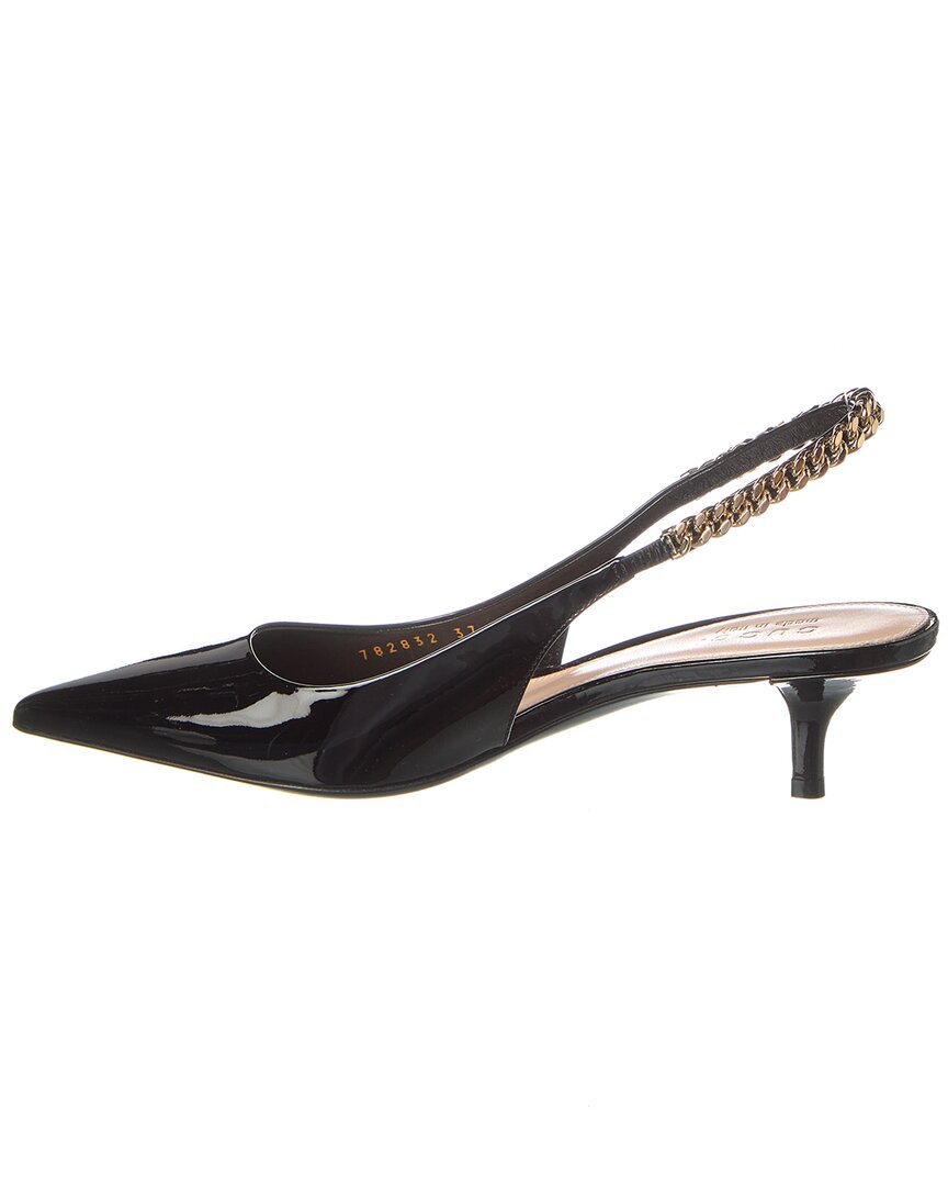 Gucci Signoria Patent Slingback Pump