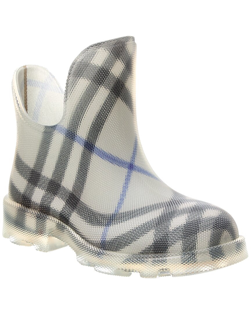 Burberry Marsh Vintage Check Rubber Rain Boot Grey