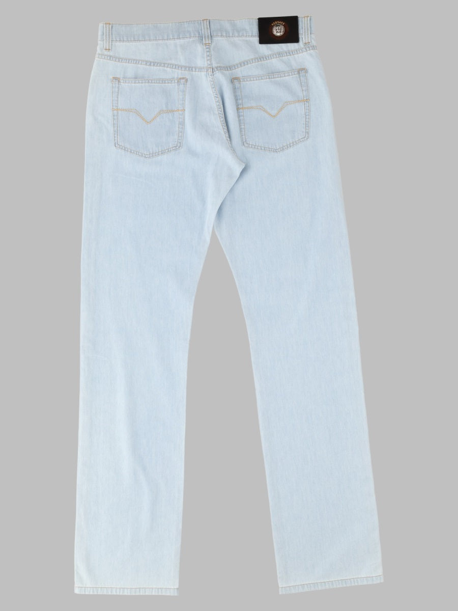 Versace Men Jeans In Denim Di Cotone