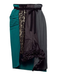 Prada Women Technical Taffeta Patchwork Skirt