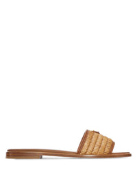 PRADA Leather Slides With Crochet Details Women